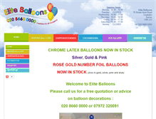 Tablet Screenshot of eliteballoons.co.uk